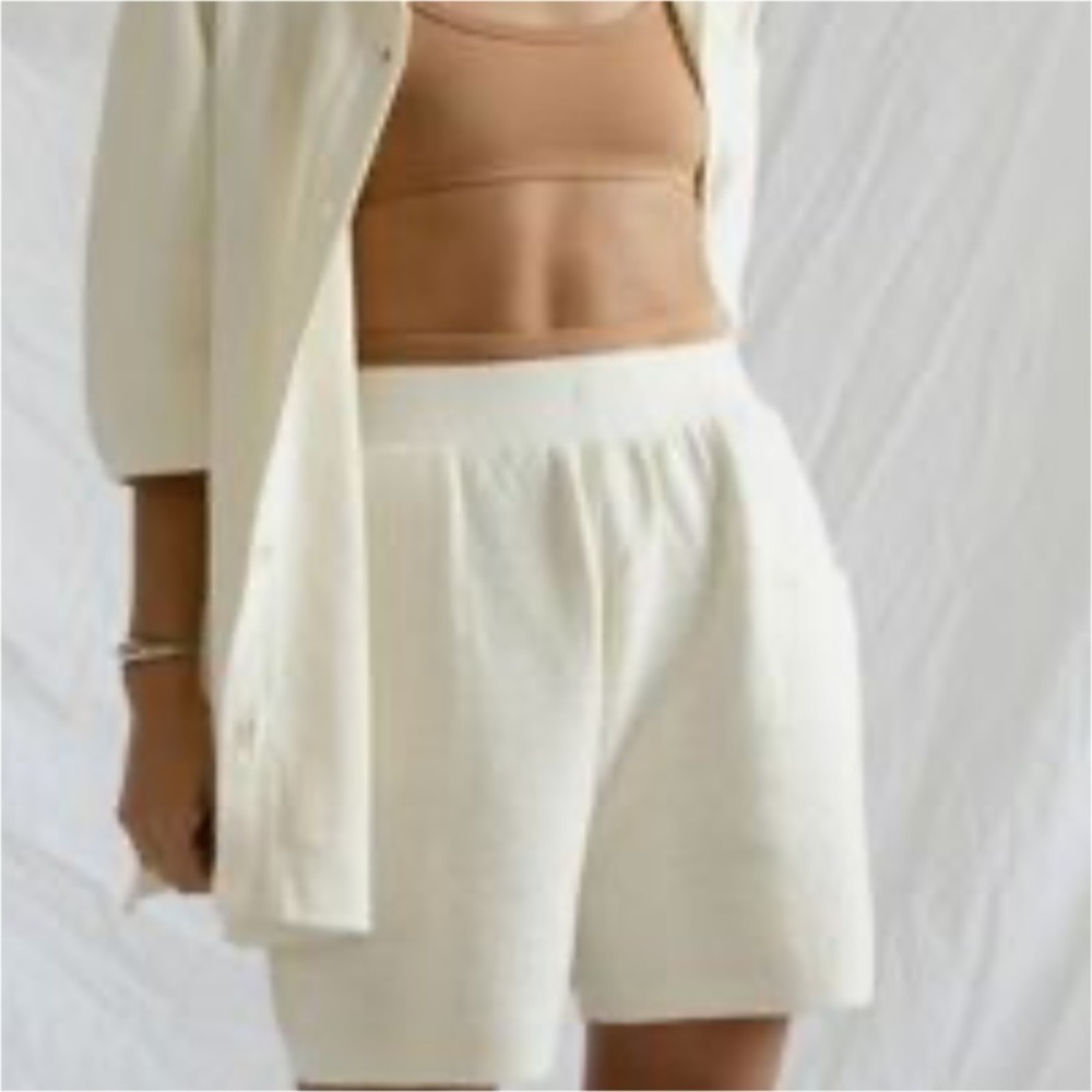 James Street co cashmere cotton shorts